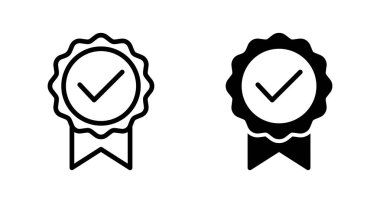 Beyaz arkaplanda izole edilmiş simge vektörüne ulaş. Ödül vektör ikonu. Madalya Vektör ikonu. - Başarı. damga
