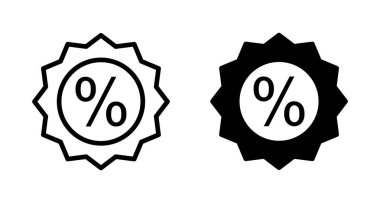 İndirim simgesi vektörü beyaz arkaplanda izole edildi. İndirim etiketi simgesi. 