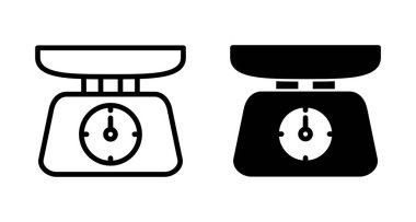 Beyaz arkaplanda izole edilmiş simge vektörünü ölçeklendirir. Kanun ölçekli ikon. Vektör simgesini ölçeklendirir. Adalet