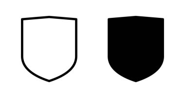 Kalkan vektör simgesi beyaz arkaplanda izole edildi. Koruma ikonu vektörü. Güvenlik vektör simgesi