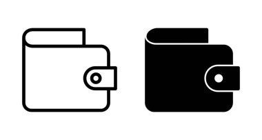 Cüzdan Simgesi vektörü beyaz arkaplanda izole edildi. para cüzdanı simgesi