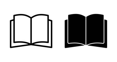 Kitap simgesi vektörü beyaz arkaplanda izole edildi. Kitap vektör simgesi. Kitap simgesi