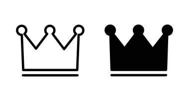 Crown Icon vektörü beyaz arkaplanda izole edildi. Taç sembolü. Crown vektör simgesi