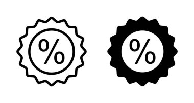 İndirim simgesi vektörü beyaz arkaplanda izole edildi. İndirim etiketi simgesi. 
