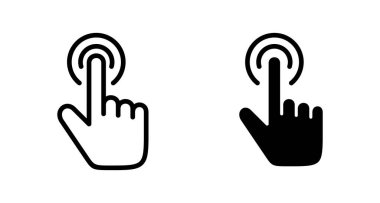 Beyaz arkaplanda elle tıklama simgesi vektörü izole edildi. işaret simgesi vektörü. el imleç simgesi vektörü
