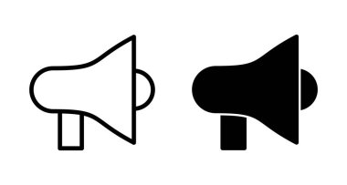 Beyaz arkaplanda izole edilmiş megafon simgesi vektörü. Hoparlör ikon vektörü. Cilt simgesi