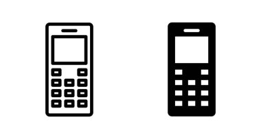 Telefon simgesi vektörü beyaz arkaplanda izole edildi. Telefon vektör simgesi. Cep telefonu. Telefon ikonu. Cep telefonu