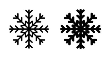 Kar Tanesi simgesi vektörü beyaz arkaplanda izole edildi. Kar ikonu vektörü. Kışın sembolü, donmuş