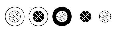 Basketbol ikonu vektörü beyaz arkaplanda izole edildi. Basketbol ikonu. Basketbol logo vektör simgesi