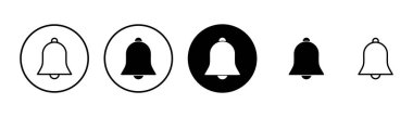 Bell Simgesi vektörü beyaz arkaplanda izole edildi. Bildirim sembolü. Çan vektör simgesi