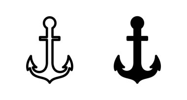 Çapa simgesi vektörü beyaz arkaplanda izole edildi. Çapa sembolü logosu. Çapa deniz simgesi.