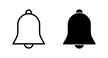Bell Simgesi vektörü beyaz arkaplanda izole edildi. Bildirim sembolü. Çan vektör simgesi