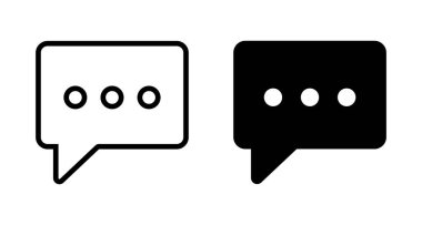 Sohbet simgesi vektörü beyaz arkaplanda izole edildi. Sohbet vektörü simgesi. Konuşma balonu. Mesaj var. Bizimle irtibata geç