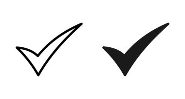 Beyaz arkaplanda izole edilmiş simge vektörünü kontrol et. İşaret simgesini işaretle. Kontrol listesi simgesi. Tik tak