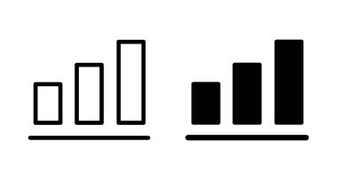 Büyüyen grafik simgesi vektörü beyaz arkaplanda izole ediliyor. Grafik simgesi. Grafik vektörü