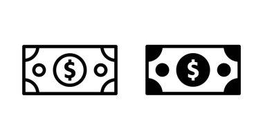 Para simgesi vektörü beyaz arkaplanda izole edildi. Para vektör simgesi. Dolar simgesi