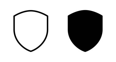 Kalkan vektör simgesi beyaz arkaplanda izole edildi. Koruma ikonu vektörü. Güvenlik vektör simgesi