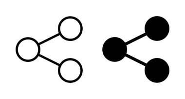 Beyaz arkaplanda izole edilmiş simge vektörünü paylaş. Vektör simgesini paylaş