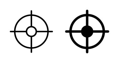 Hedef simge vektörü beyaz arkaplanda izole edildi. Hedef vektör simgesi. hedef simgesi. Pazarlama hedefi. Nişan al.