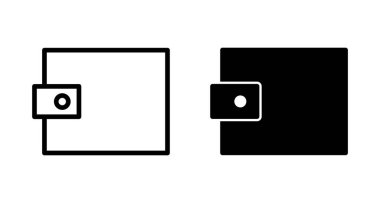 Cüzdan Simgesi vektörü beyaz arkaplanda izole edildi. para cüzdanı simgesi