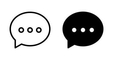 Sohbet simgesi vektörü beyaz arkaplanda izole edildi. Sohbet vektörü simgesi. Konuşma balonu. Mesaj var. Bizimle irtibata geç