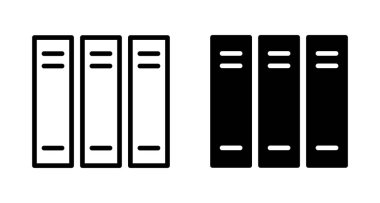 Kütüphane simgesi vektörü beyaz arkaplanda izole edildi. Kitap simgesi vektörü