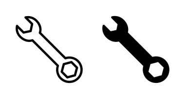 İngiliz anahtarı simgesi vektörü beyaz arkaplanda izole edildi. Anahtar vektör simgesi. Anahtar sembolü