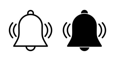 Bell Simgesi vektörü beyaz arkaplanda izole edildi. Bildirim sembolü. Çan vektör simgesi