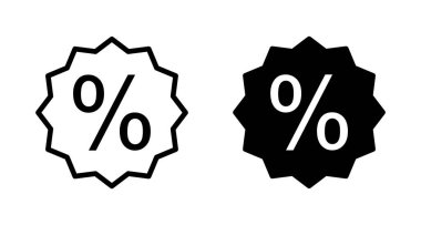 İndirim simgesi vektörü beyaz arkaplanda izole edildi. İndirim etiketi simgesi. 