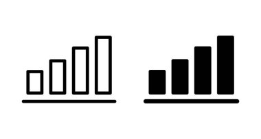 Büyüyen grafik simgesi vektörü beyaz arkaplanda izole ediliyor. Grafik simgesi. Grafik vektörü
