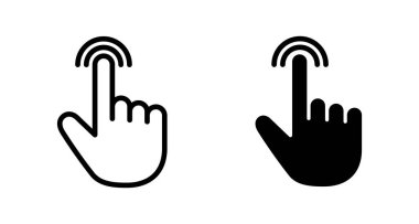 Beyaz arkaplanda elle tıklama simgesi vektörü izole edildi. işaret simgesi vektörü. el imleç simgesi vektörü