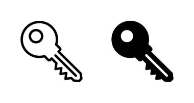 Anahtar simge vektörü beyaz arkaplanda izole edildi. Anahtar vektör simgesi. Anahtar sembol. güvenlik