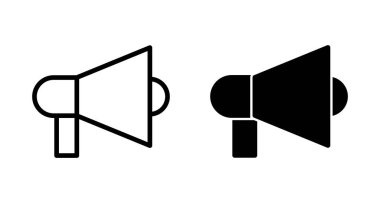 Beyaz arkaplanda izole edilmiş megafon simgesi vektörü. Hoparlör ikon vektörü. Cilt simgesi