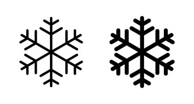 Kar Tanesi simgesi vektörü beyaz arkaplanda izole edildi. Kar ikonu vektörü. Kışın sembolü, donmuş
