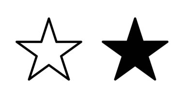 Yıldız Simgesi vektörü beyaz arkaplanda izole edildi. Yıldız vektör simgesi. Beğeni sembolü