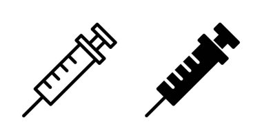 Şırınga ikonu vektörü beyaz arkaplanda izole edildi. enjeksiyon simgesi