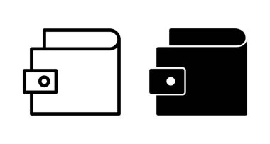 Cüzdan Simgesi vektörü beyaz arkaplanda izole edildi. para cüzdanı simgesi