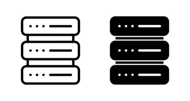 Veritabanı simgesi vektörü beyaz arkaplanda izole edildi. veritabanı vektörü simgesi