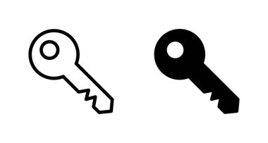 Anahtar simge vektörü beyaz arkaplanda izole edildi. Anahtar vektör simgesi. Anahtar sembol. güvenlik