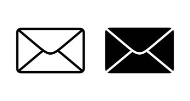 Beyaz arkaplanda posta vektör simgesi izole edildi. E- posta simgesi. Zarf çizimi. İleti