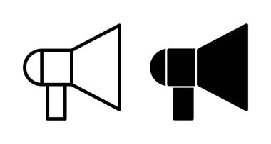 Beyaz arkaplanda izole edilmiş megafon simgesi vektörü. Hoparlör ikon vektörü. Cilt simgesi