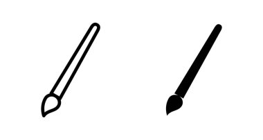 Beyaz arkaplanda izole edilmiş resim simgesi vektörü. Fırça vektör simgesini boya. Boya silindiri simgesi