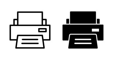 Yazıcı simgesi vektörü beyaz arkaplanda izole edildi. yazdırma simgesi. Faks vektör simgesi.