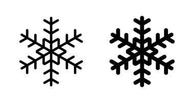 Kar Tanesi simgesi vektörü beyaz arkaplanda izole edildi. Kar ikonu vektörü. Kışın sembolü, donmuş