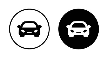 Beyaz arka planda araba ikonu vektörü izole edildi. Araba simgesi vektörü. 