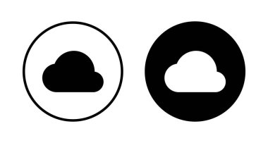 Beyaz arkaplanda bulut simgesi vektörü izole edildi. bulut hesaplama simgesi