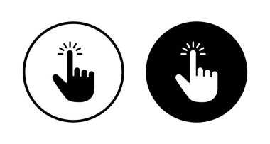 Beyaz arkaplanda elle tıklama simgesi vektörü izole edildi. işaret simgesi vektörü. el imleç simgesi vektörü