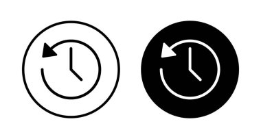 Tarih simgesi vektörü beyaz arkaplanda izole edildi. Geçmiş vektör simgesi