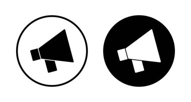 Beyaz arkaplanda izole edilmiş megafon simgesi vektörü. Hoparlör ikon vektörü. Cilt simgesi