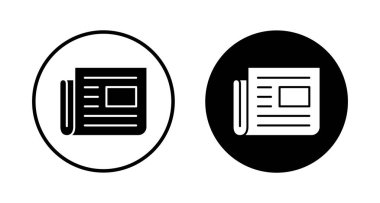 Beyaz arkaplanda izole edilmiş gazete simgesi vektörü. haber kağıt simgesi vektörü